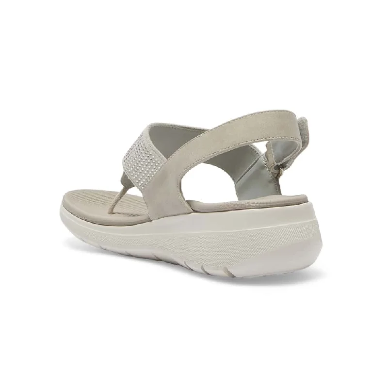 Lantern Wedge in Light Grey Diamante