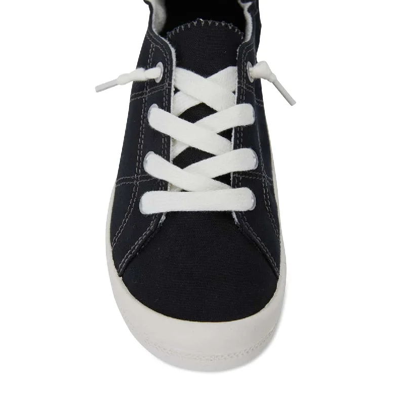 Link Sneaker in Black Fabric