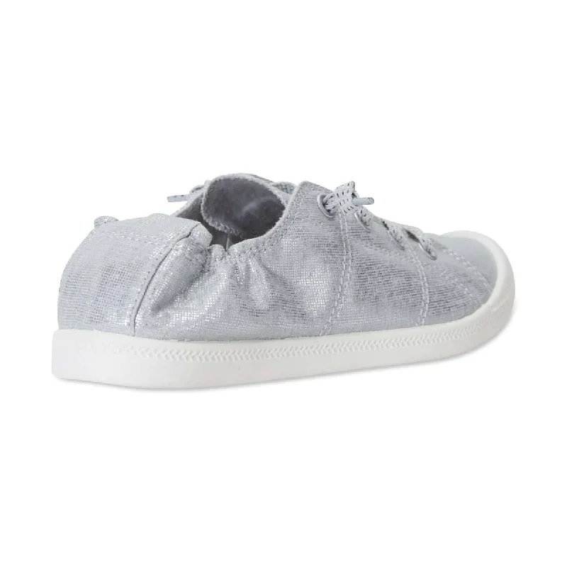 Link Sneaker in Silver Fabric