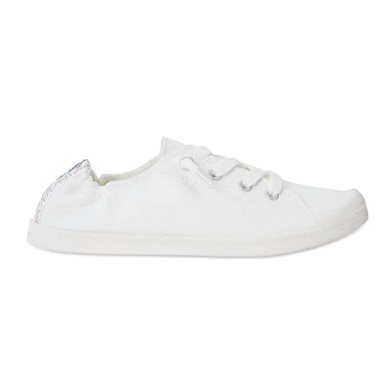 Link Sneaker in White Fabric