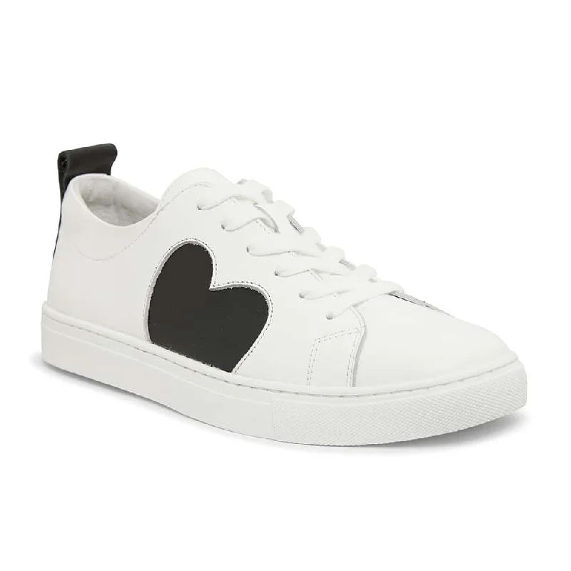 Love Sneaker in White And Black Leather