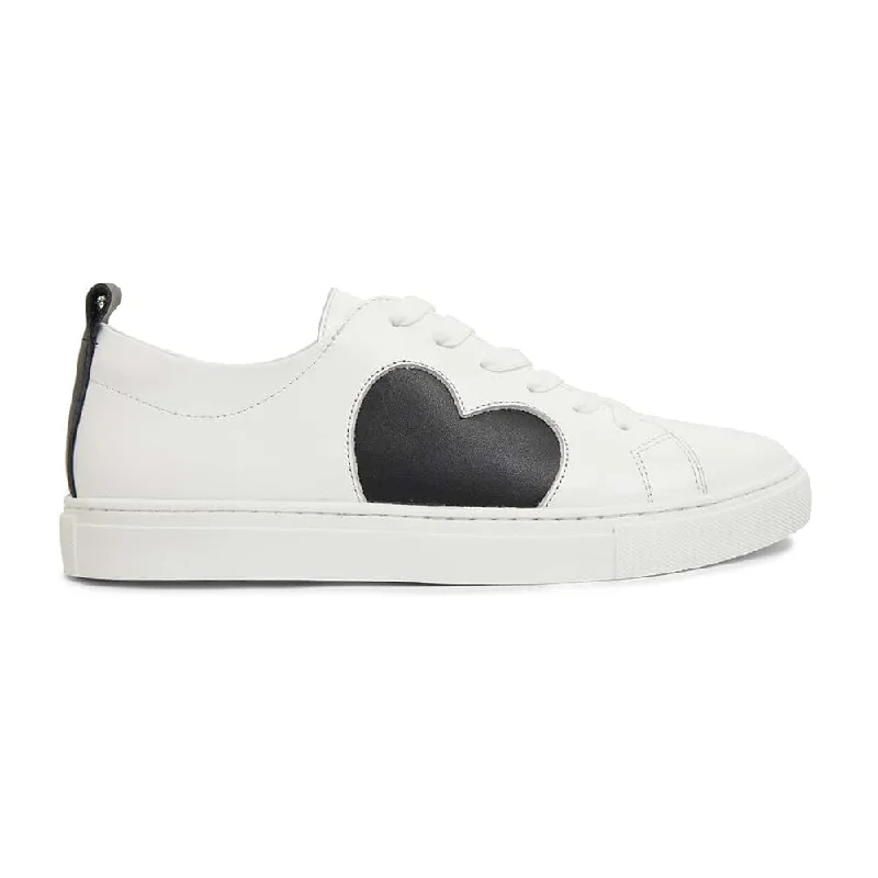 Love Sneaker in White And Black Leather