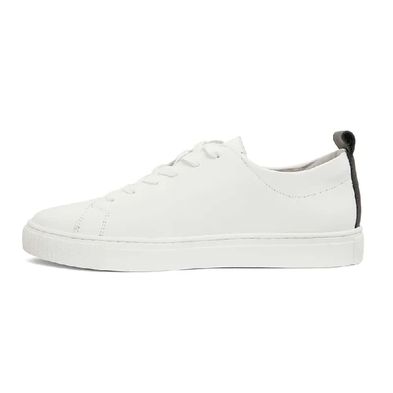 Love Sneaker in White And Black Leather