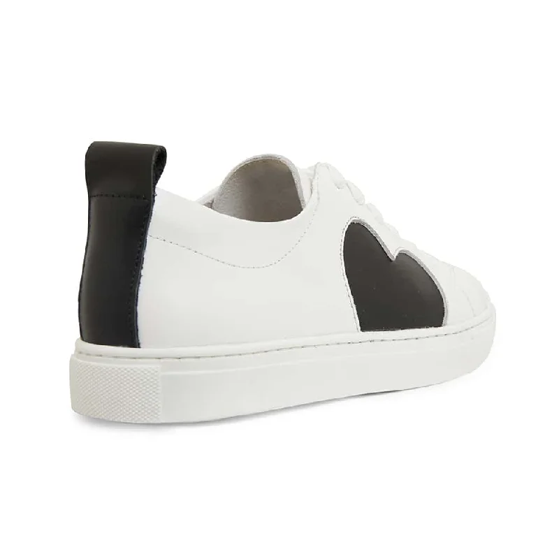 Love Sneaker in White And Black Leather