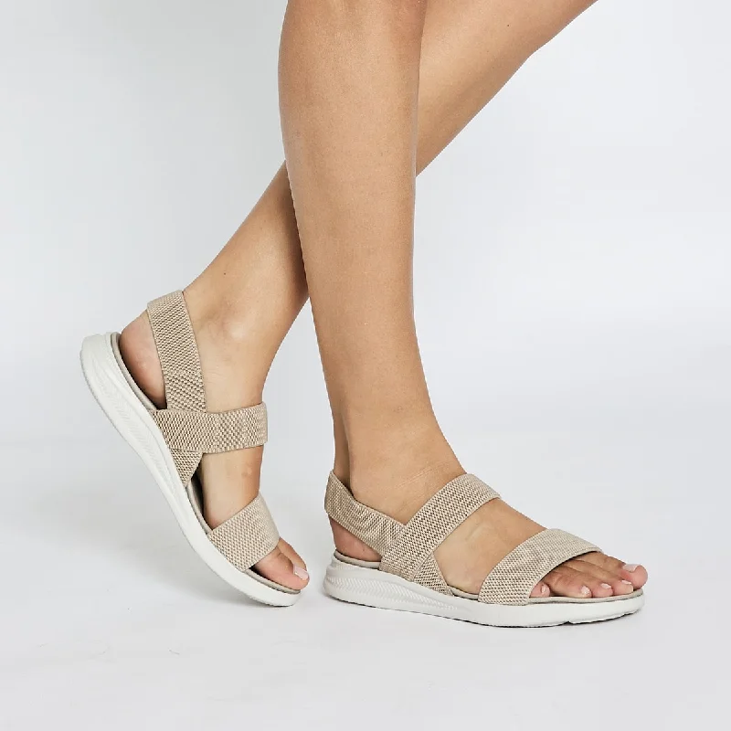 Mack Sandal in Beige Stretch