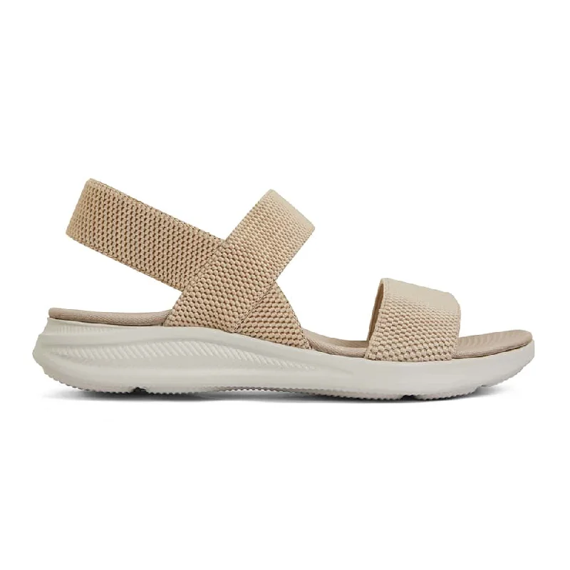 Mack Sandal in Beige Stretch