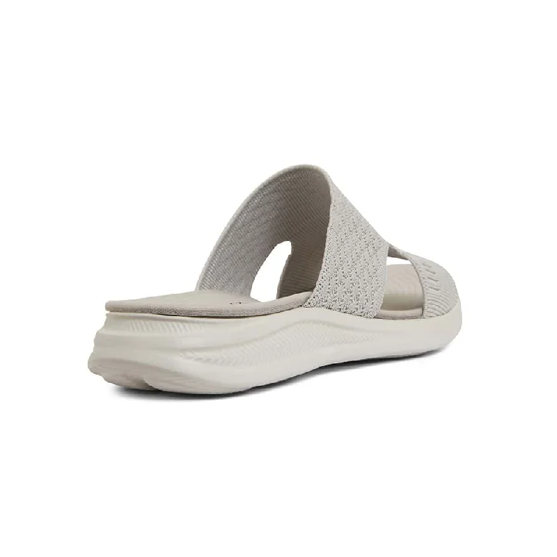 Madon Slide in Light Grey Stretch