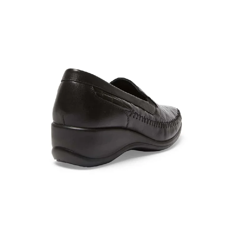 Margaret Loafer in Black Croc