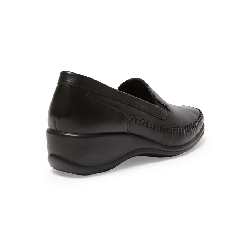 Margaret Loafer in Black Leather