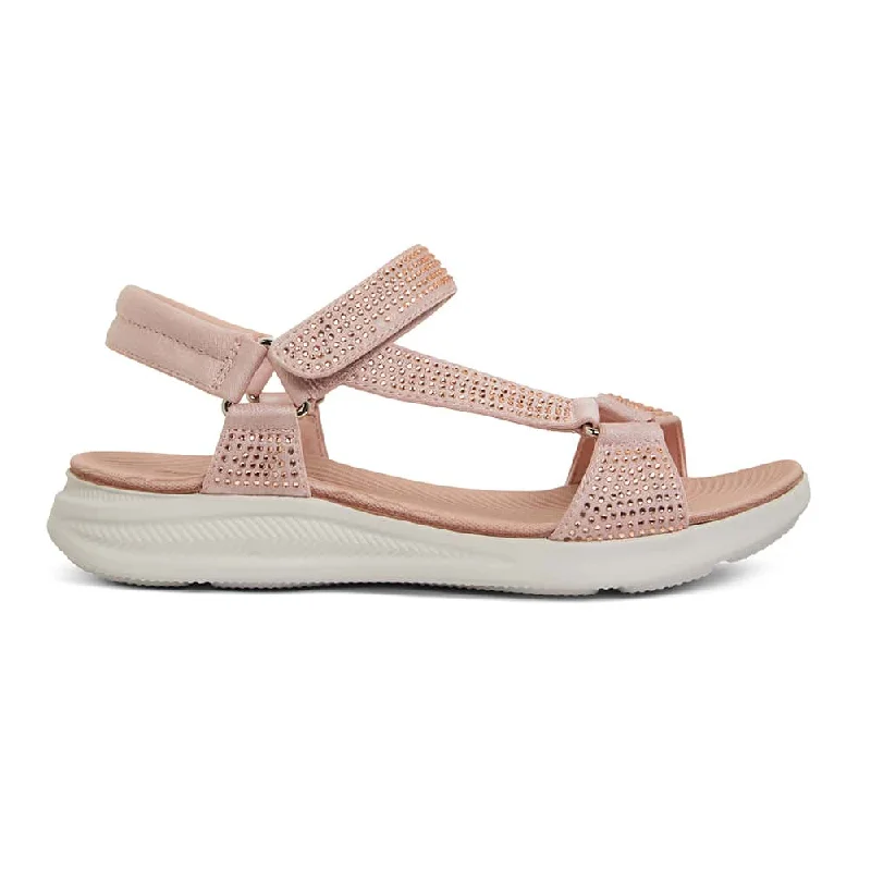 Naples Sandal in Blush Diamante