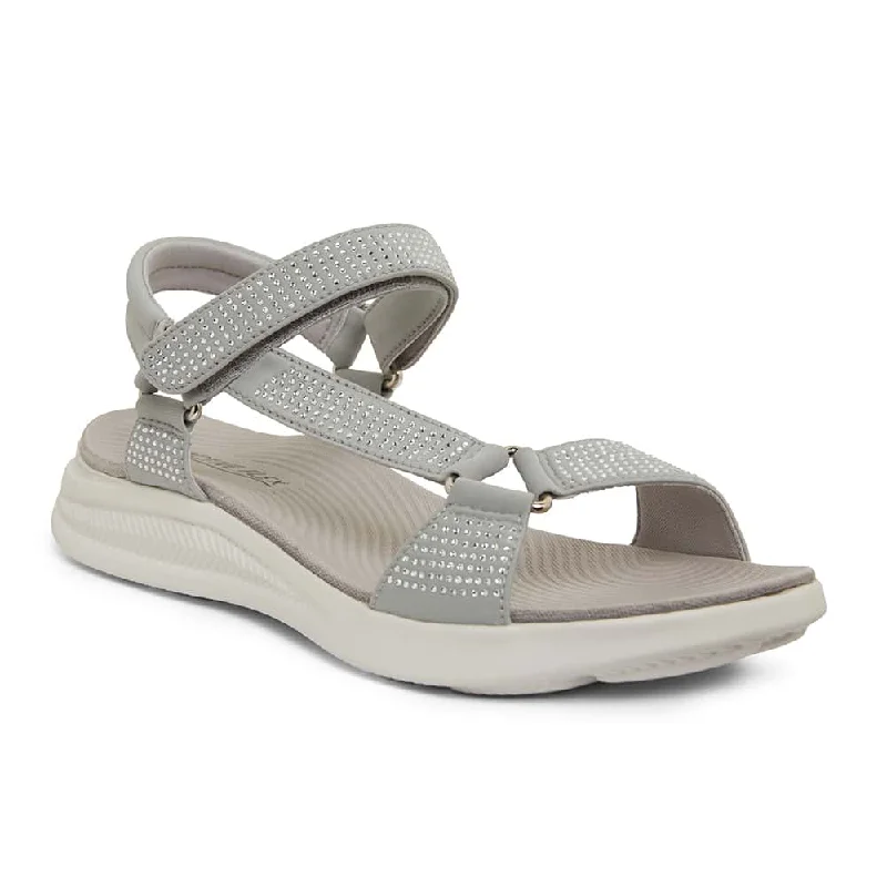 Naples Sandal in Light Grey Diamante