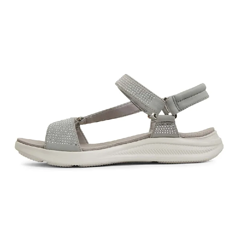 Naples Sandal in Light Grey Diamante