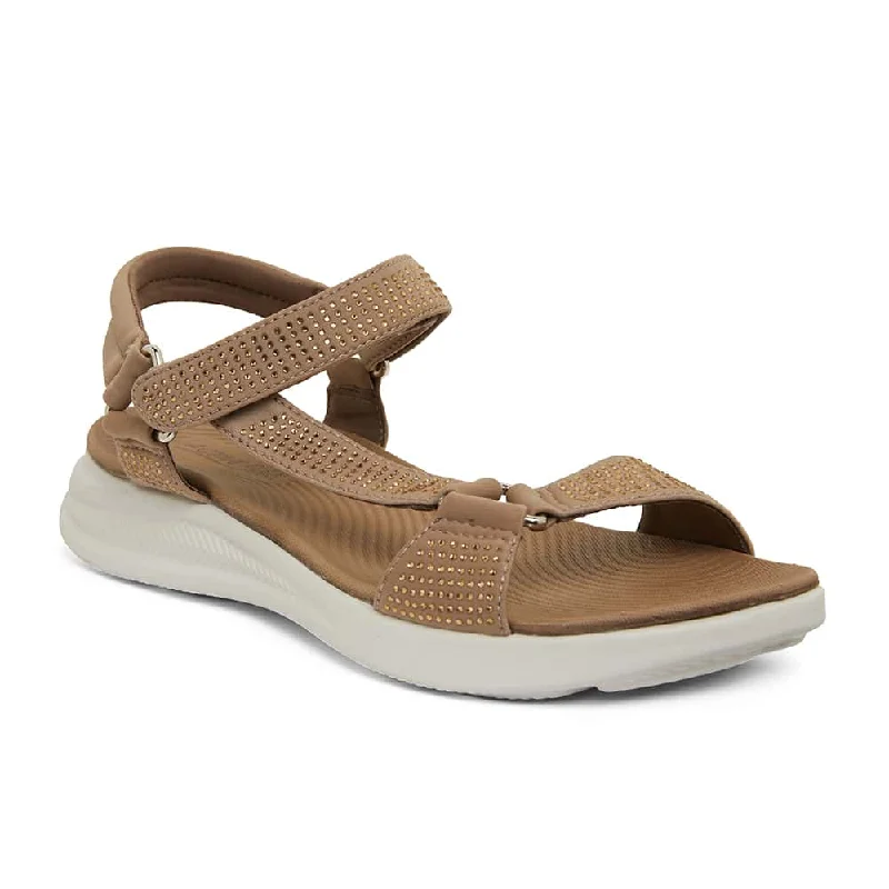 Naples Sandal in Taupe Diamante