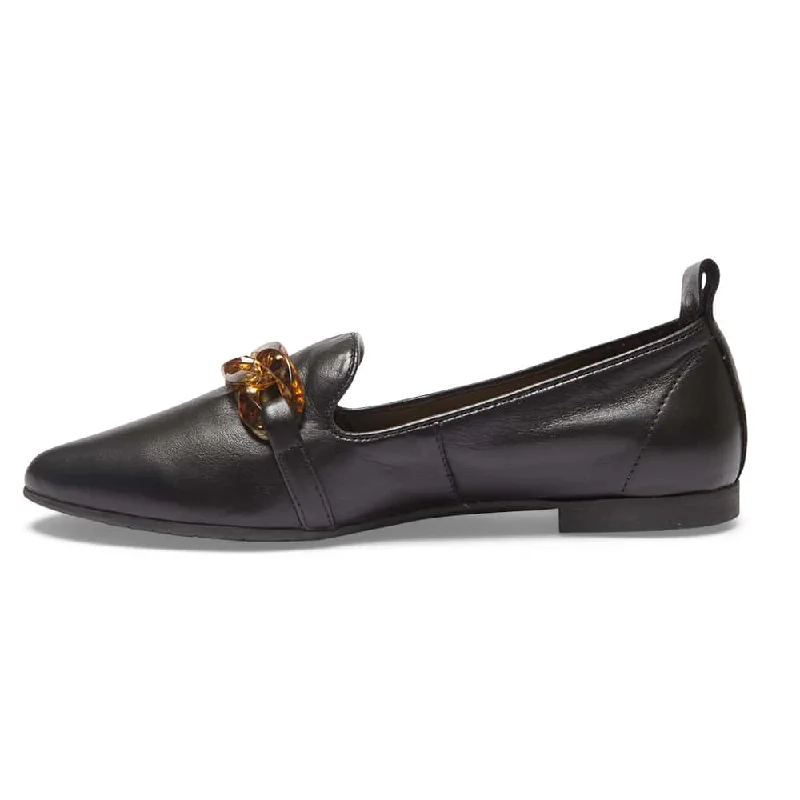 Nelly Loafer in Black Leather