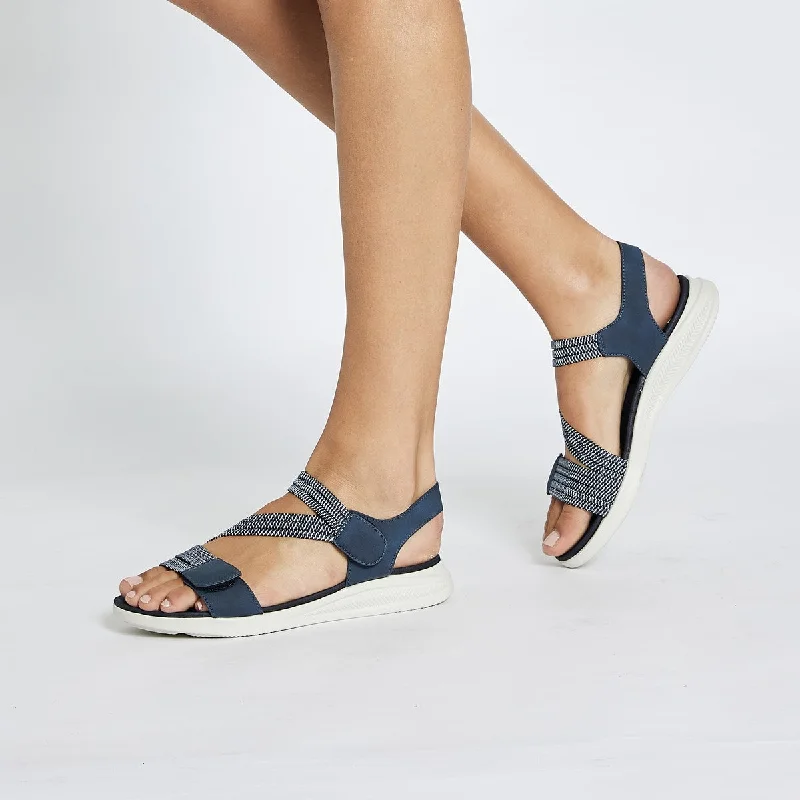 Neon Sandal in Navy