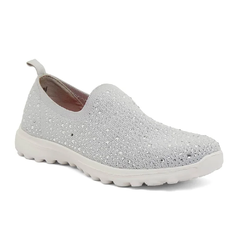 Parlour Sneaker in Light Grey Diamante