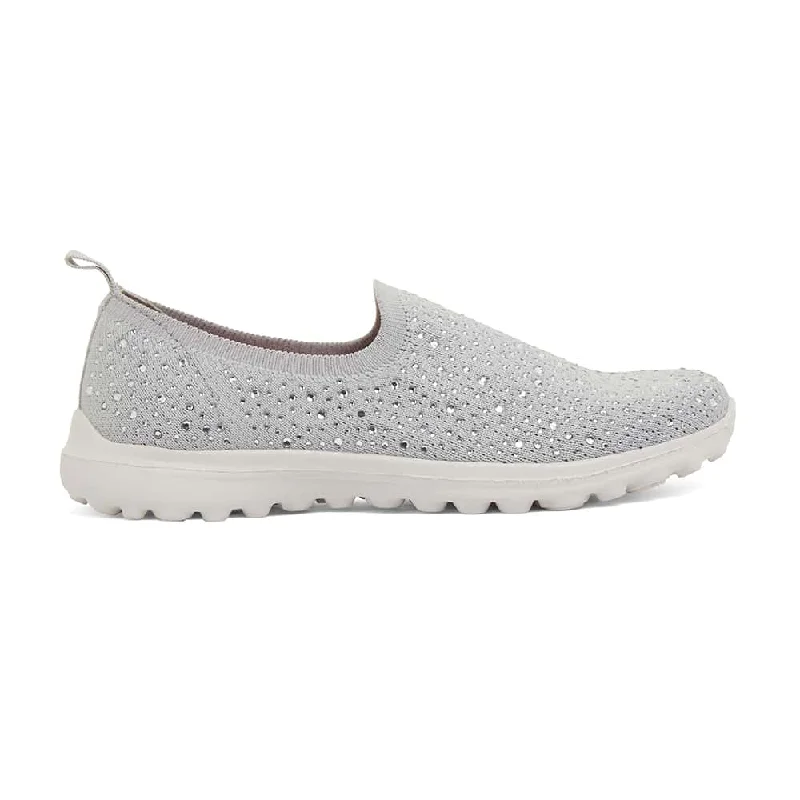 Parlour Sneaker in Light Grey Diamante