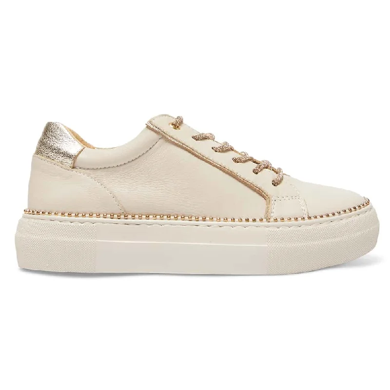 Persia Sneaker in Ivory Nappa Leather