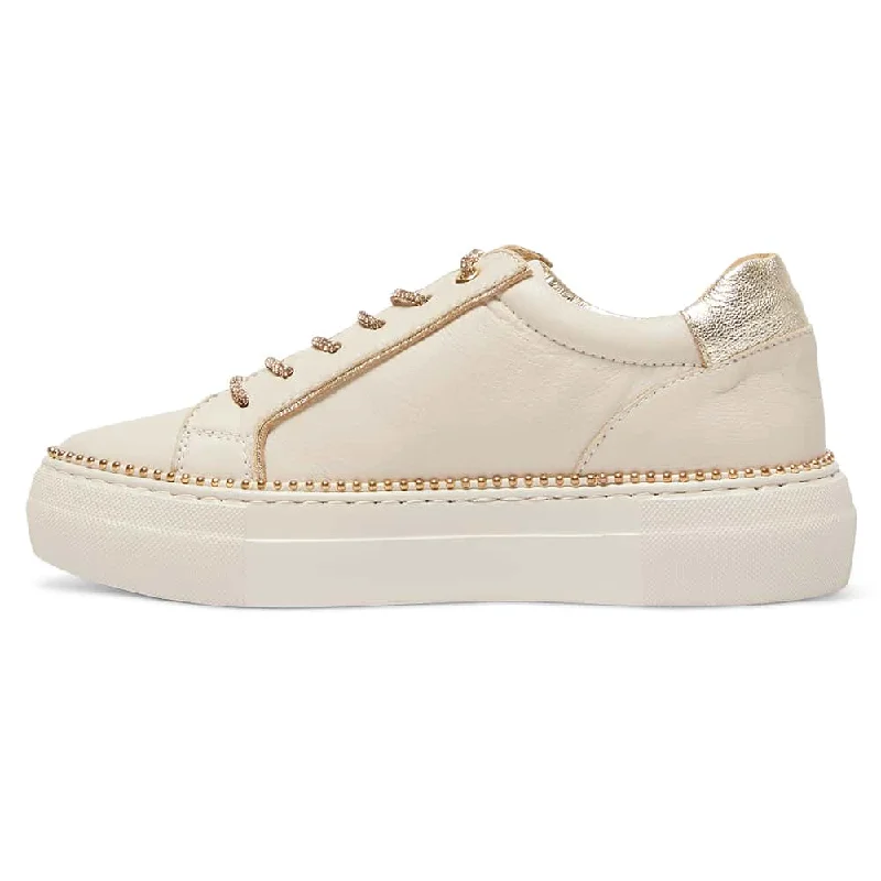 Persia Sneaker in Ivory Nappa Leather