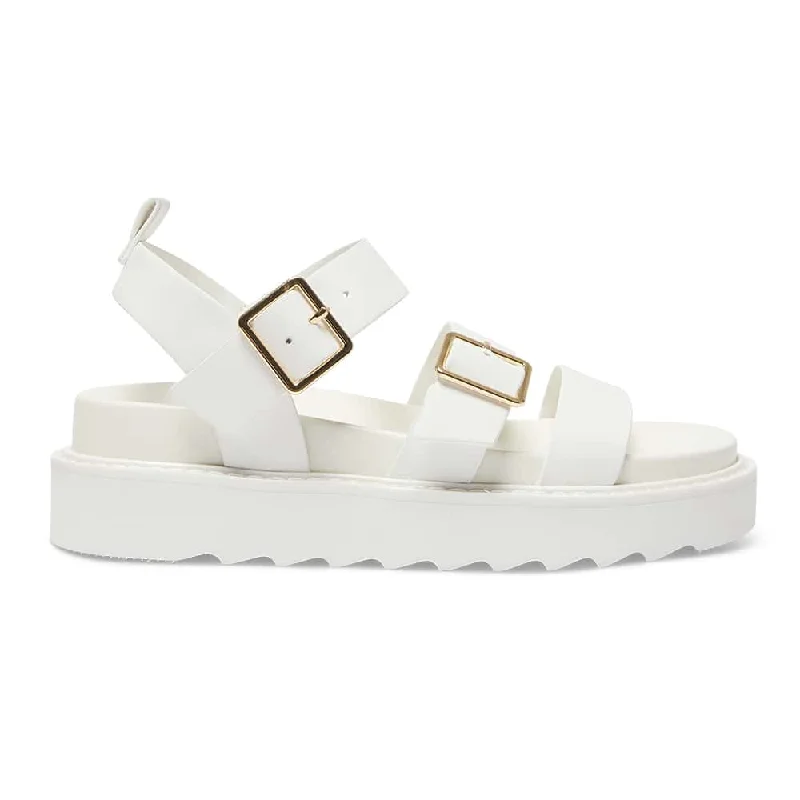 Phoebe Sandal in White Smooth