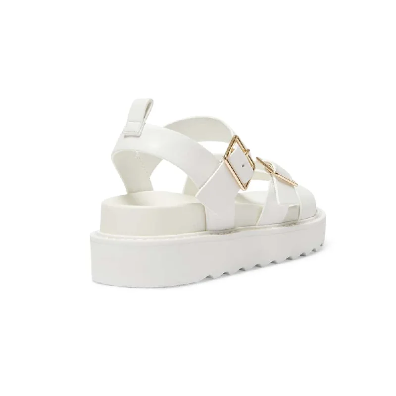 Phoebe Sandal in White Smooth