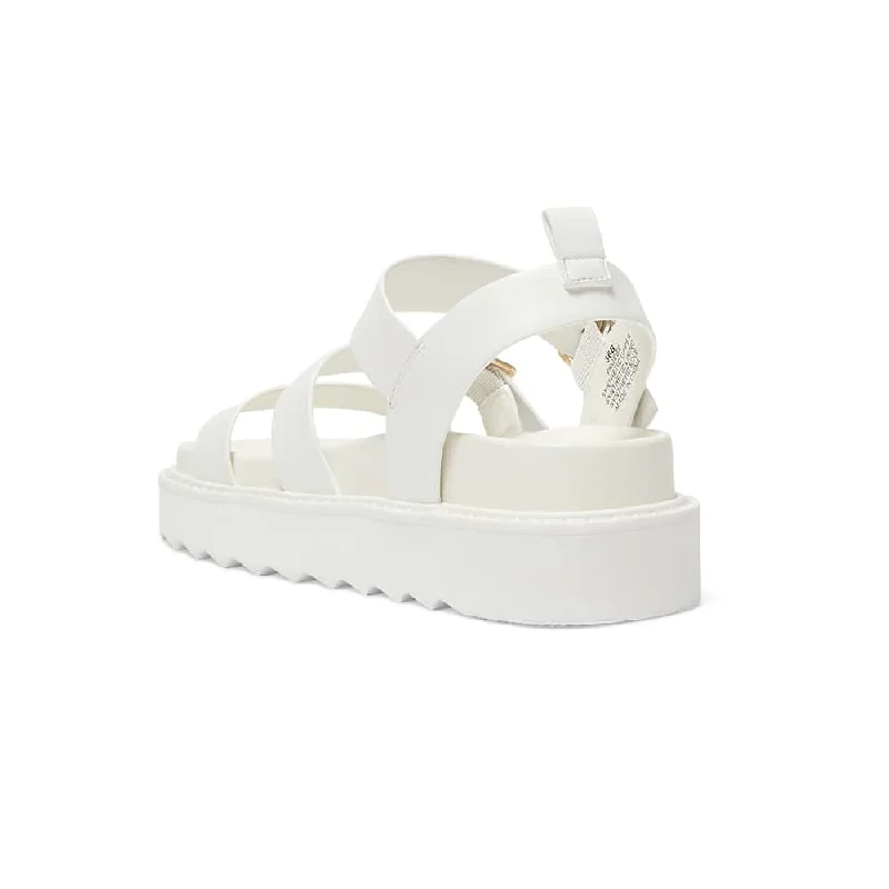 Phoebe Sandal in White Smooth