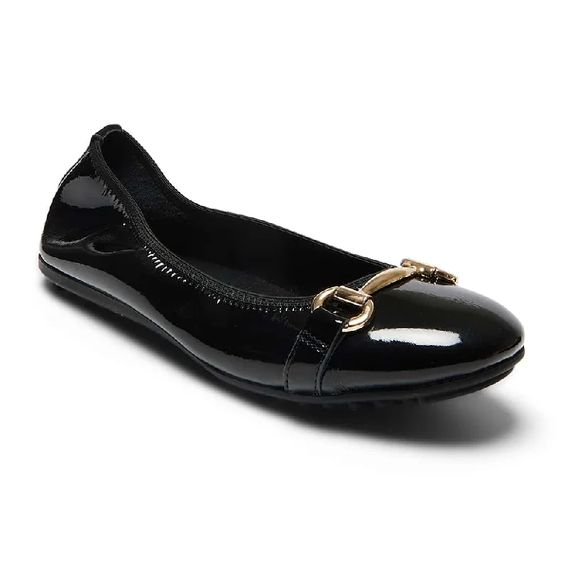 Pilgrim Flat in Black Patent