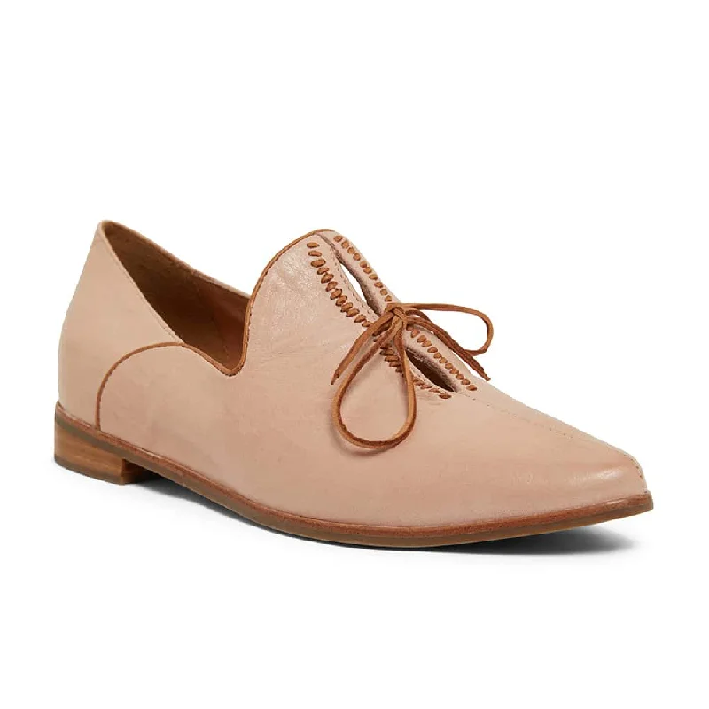 Random Loafer in Blush And Tan Leather