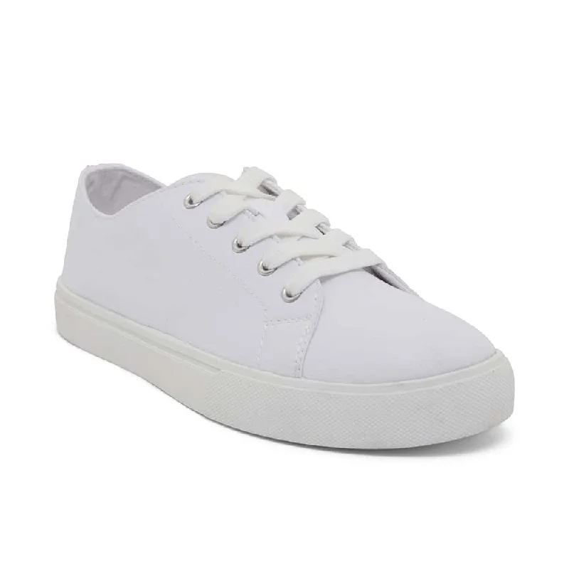 Rave Sneaker in White Canvas