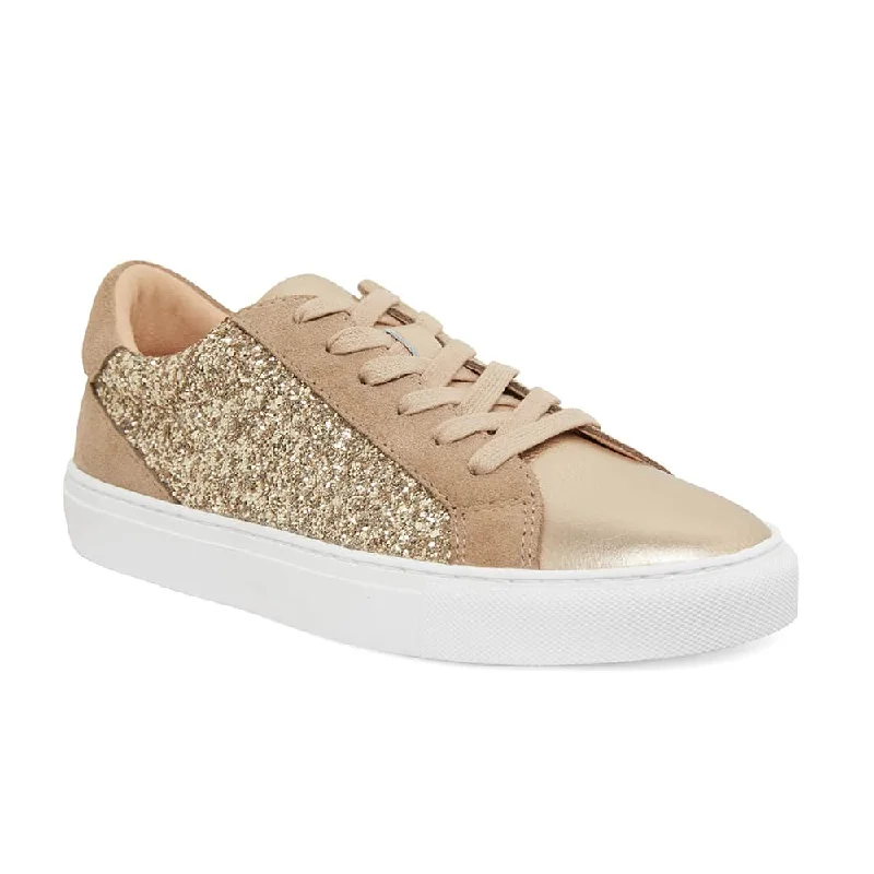 Ray Sneaker in Gold Glitter Multi Leather