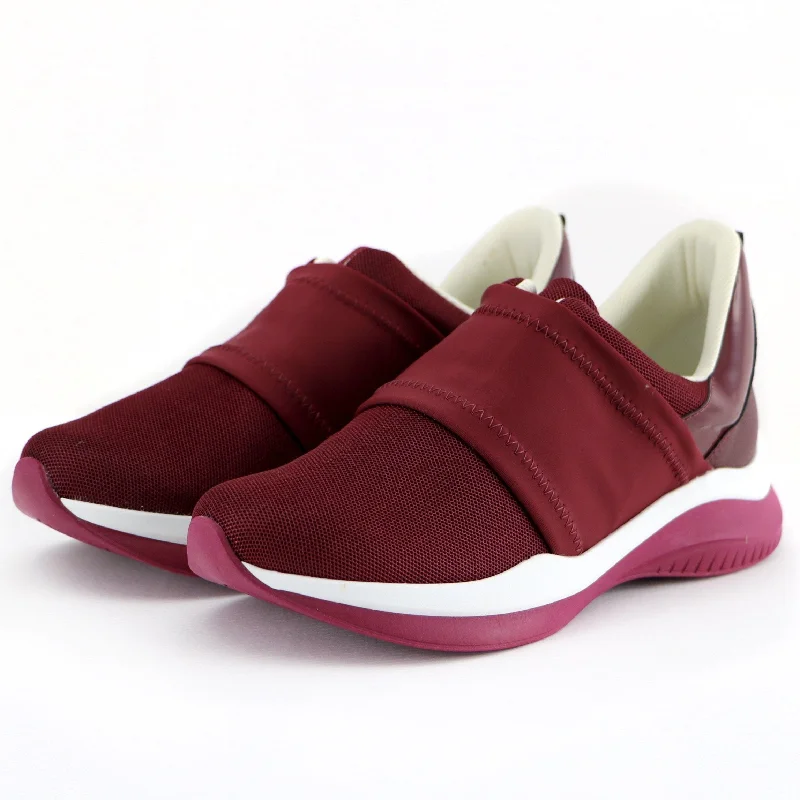 Burgundy Plain ENERGY Sneakers for Women (983.001)