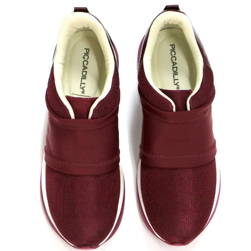 Burgundy Plain ENERGY Sneakers for Women (983.001)