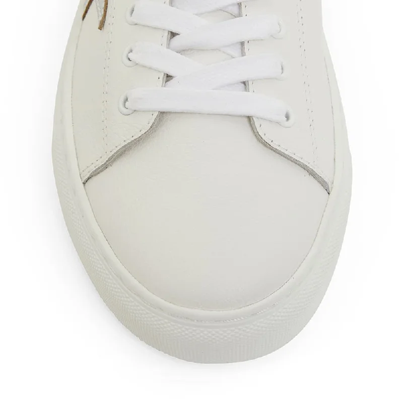 Rocket Sneaker in White/silver Leather