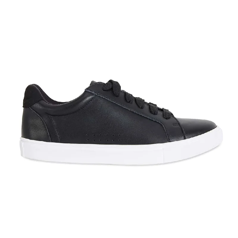 Serena Sneaker in Black Leather