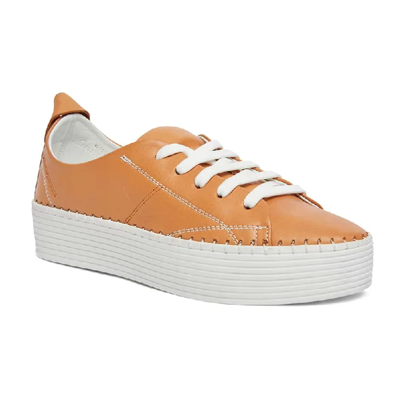 Skipper Sneaker in Cognac Leather