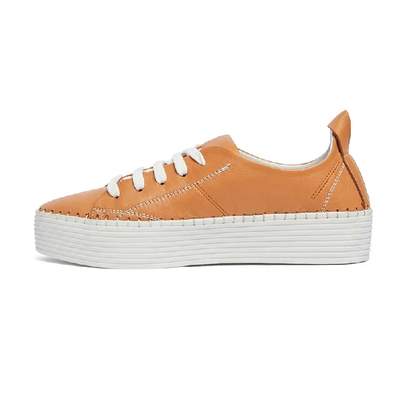 Skipper Sneaker in Cognac Leather