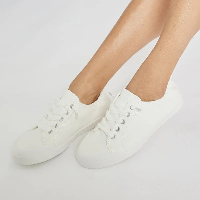 Switch Sneaker in White Canvas