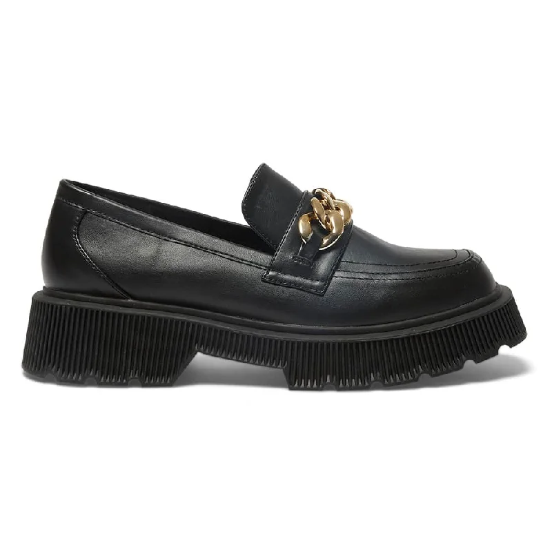 Tameka Loafer in Black Smooth