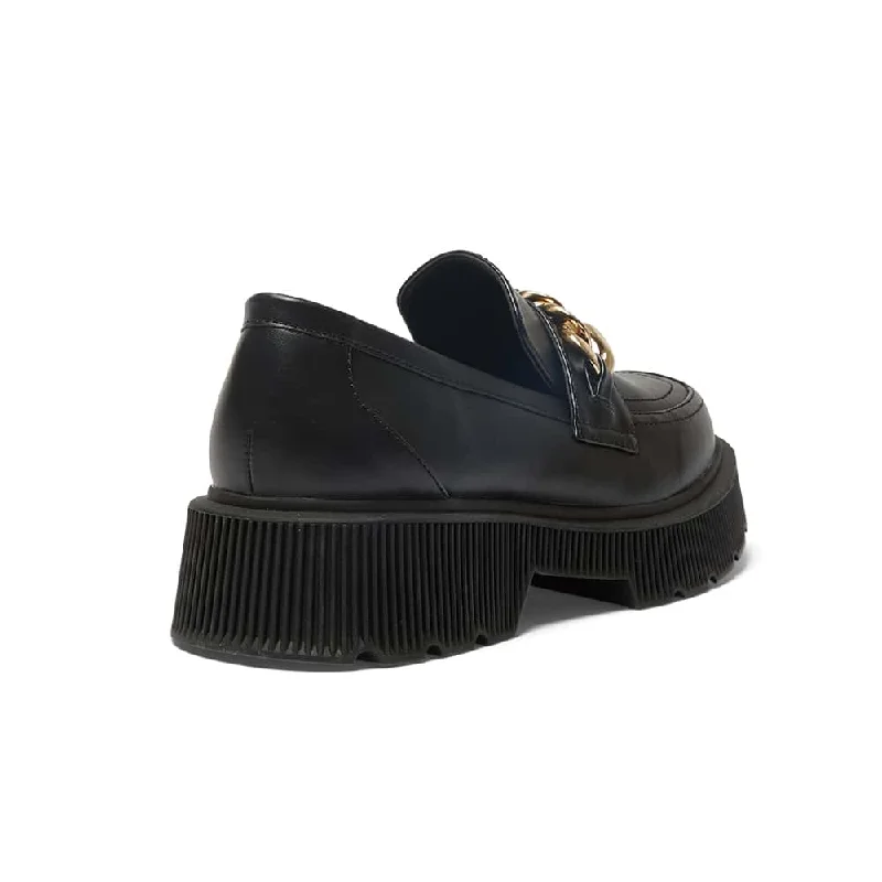 Tameka Loafer in Black Smooth