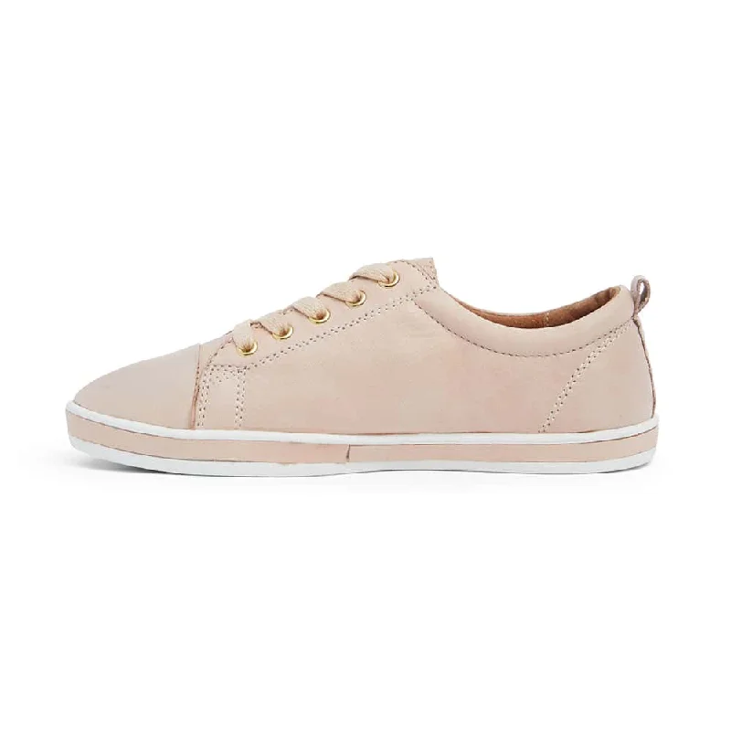 Waffle Sneaker in Blush Leather