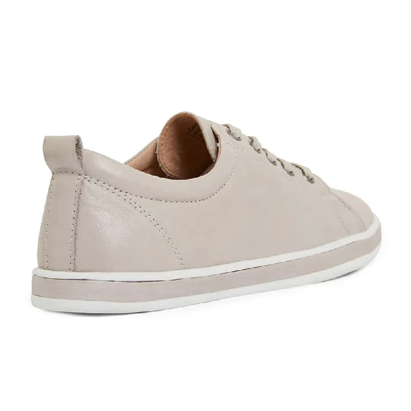 Waffle Sneaker in Light Grey Leather