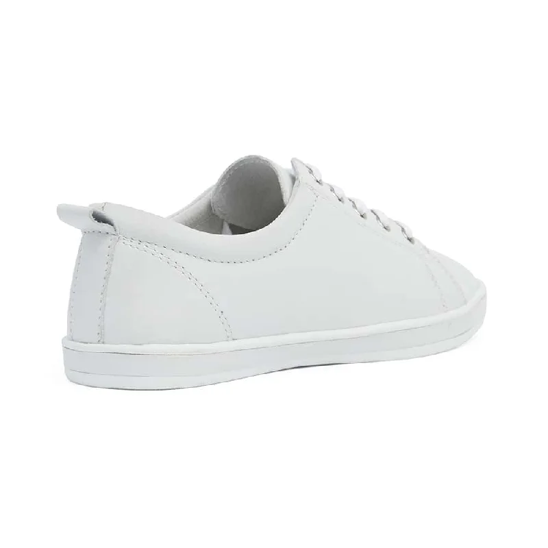 Waffle Sneaker in White Leather