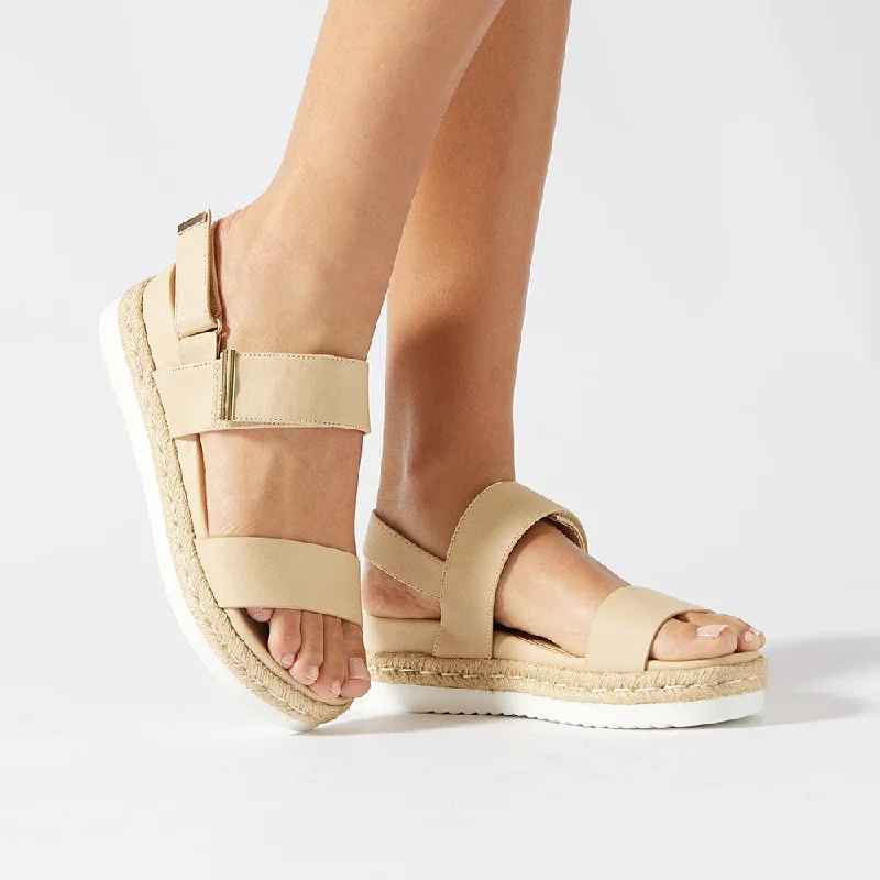 Warner Sandal in Nude Smooth