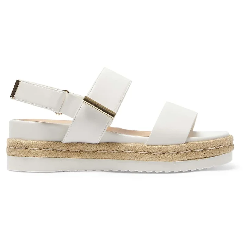 Warner Sandal in White Smooth