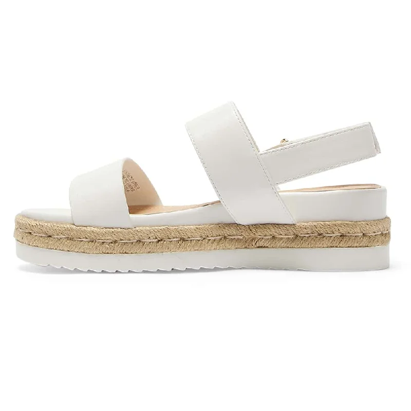 Warner Sandal in White Smooth