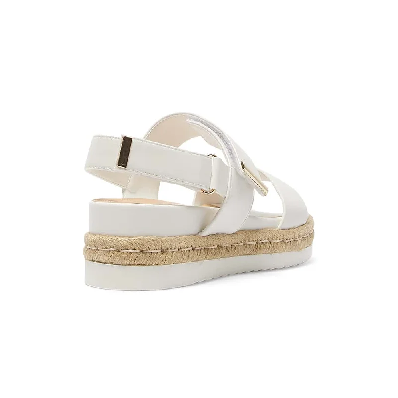 Warner Sandal in White Smooth