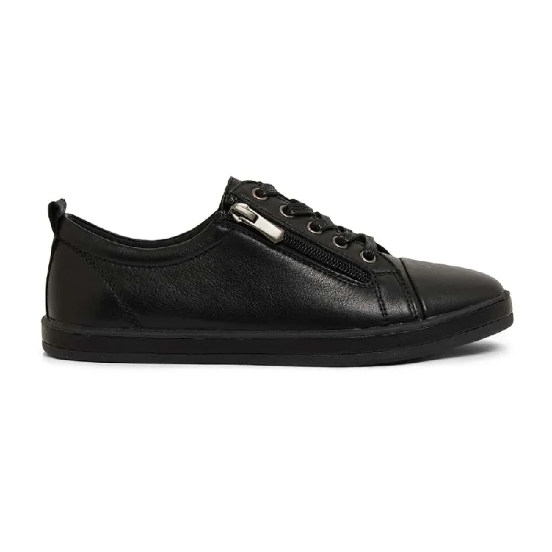 Whisper Sneaker in Black On Black Leather