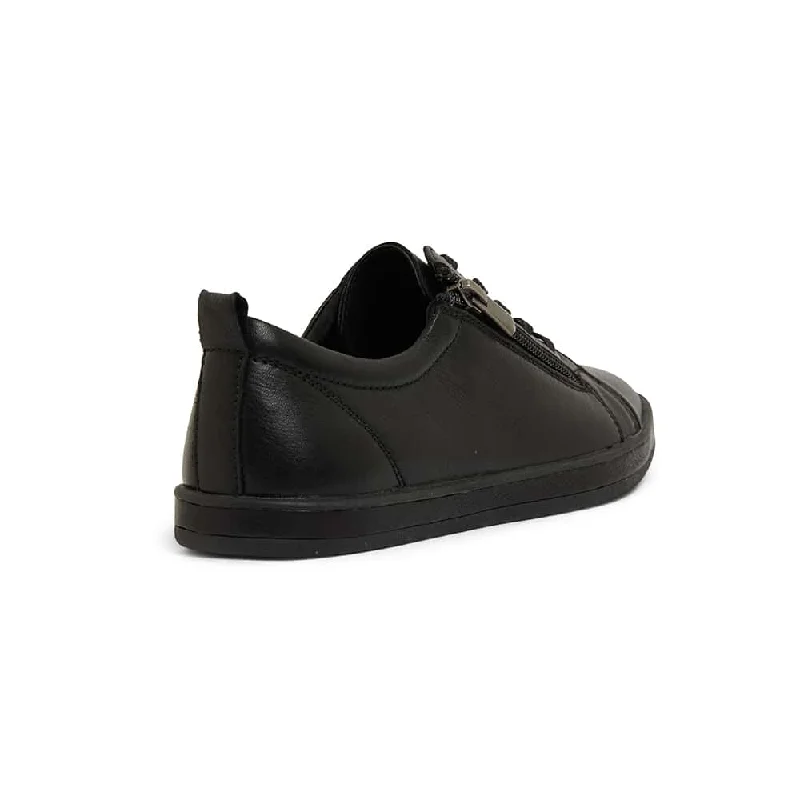 Whisper Sneaker in Black On Black Leather