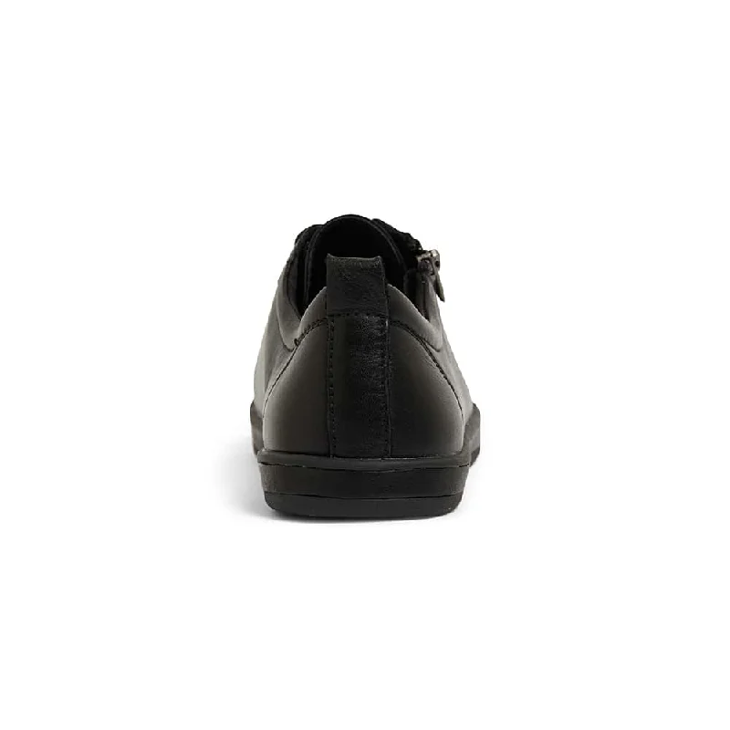 Whisper Sneaker in Black On Black Leather