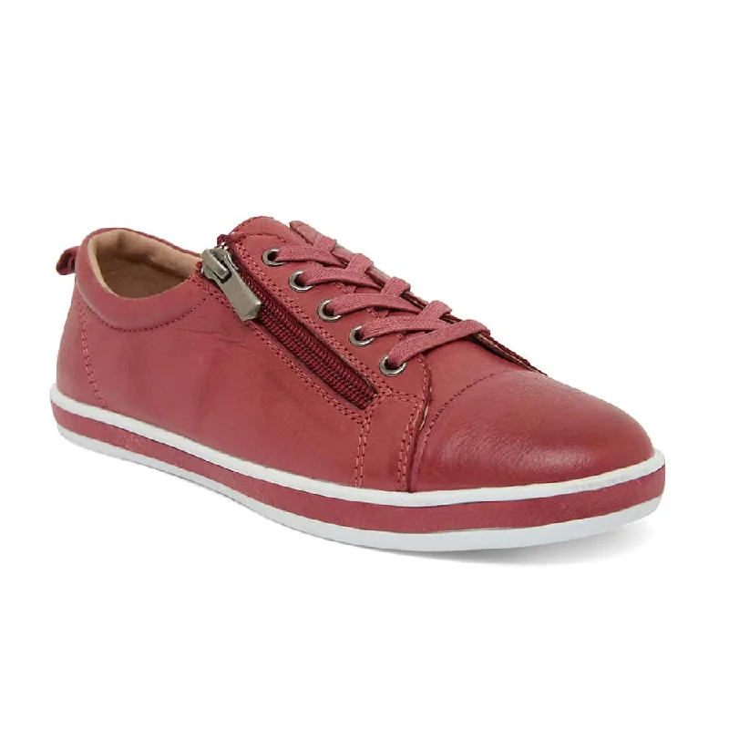 Whisper Sneaker in Red Leather